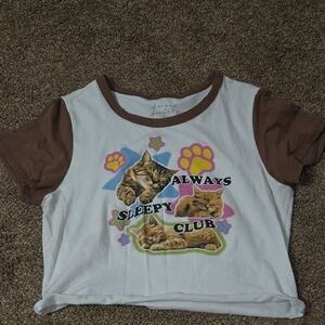 Always Sleepy Club Cat T-Shirt